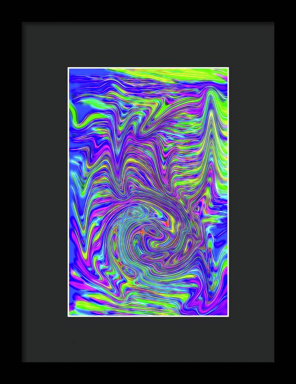 Abstract With Blue - Framed Print