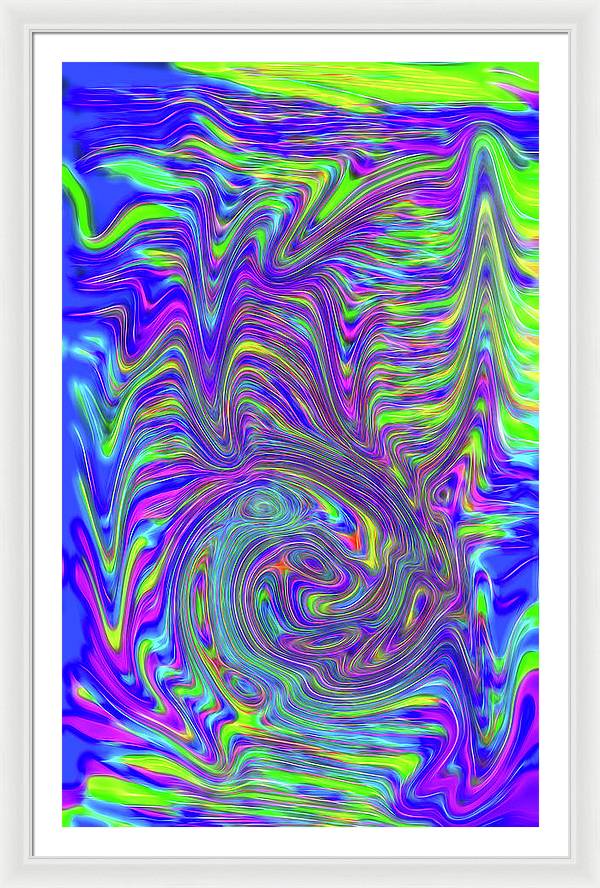 Abstract With Blue - Framed Print