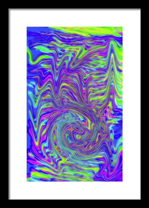 Abstract With Blue - Framed Print