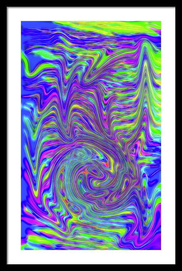 Abstract With Blue - Framed Print