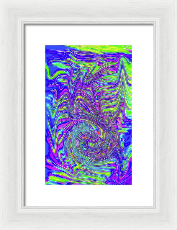 Abstract With Blue - Framed Print