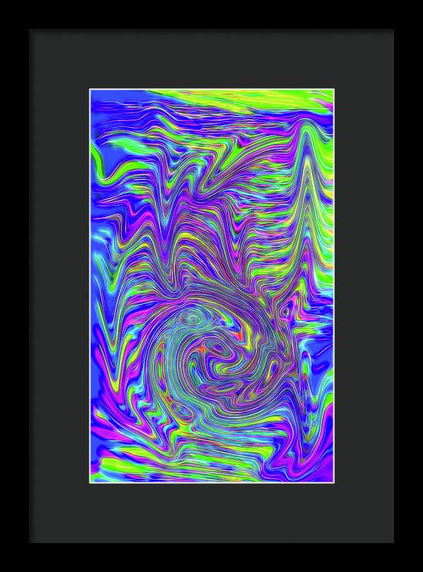 Abstract With Blue - Framed Print