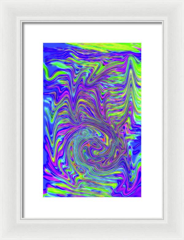 Abstract With Blue - Framed Print