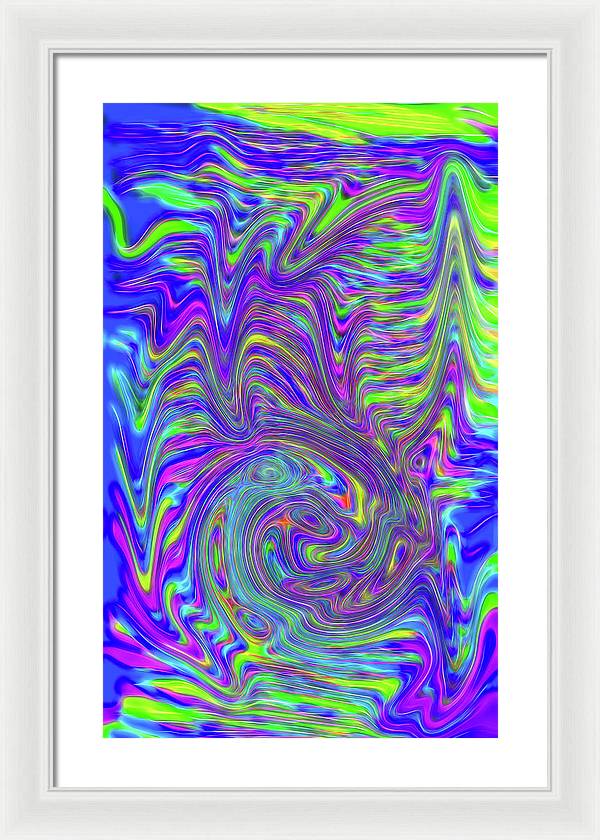 Abstract With Blue - Framed Print