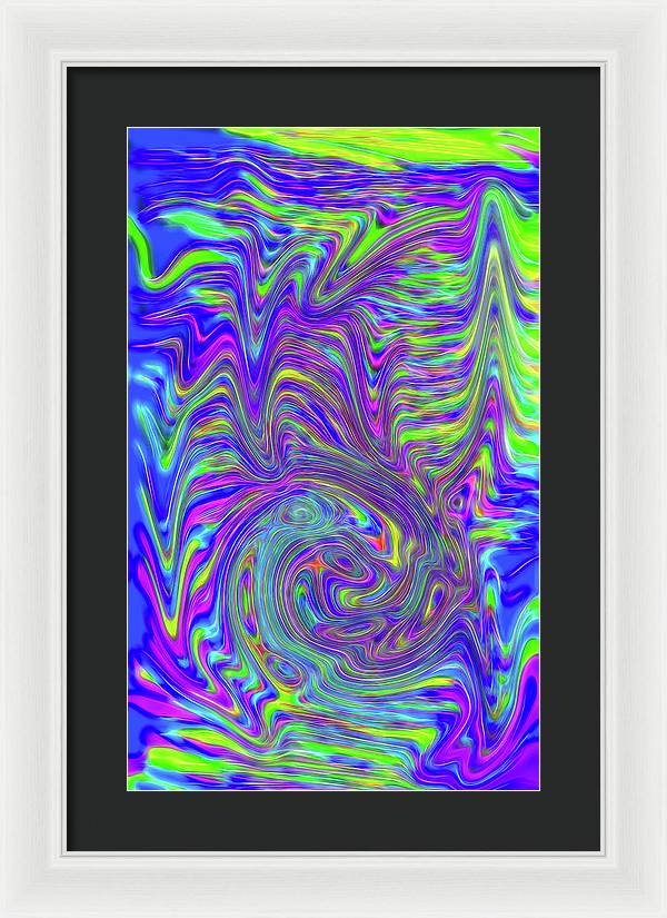 Abstract With Blue - Framed Print