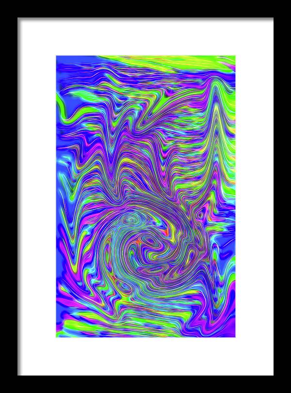 Abstract With Blue - Framed Print