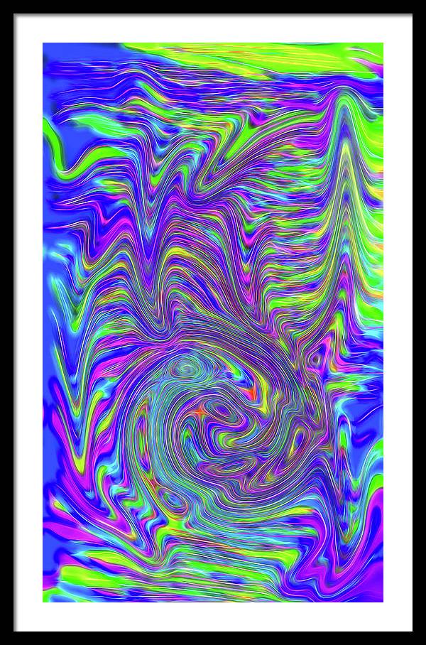 Abstract With Blue - Framed Print