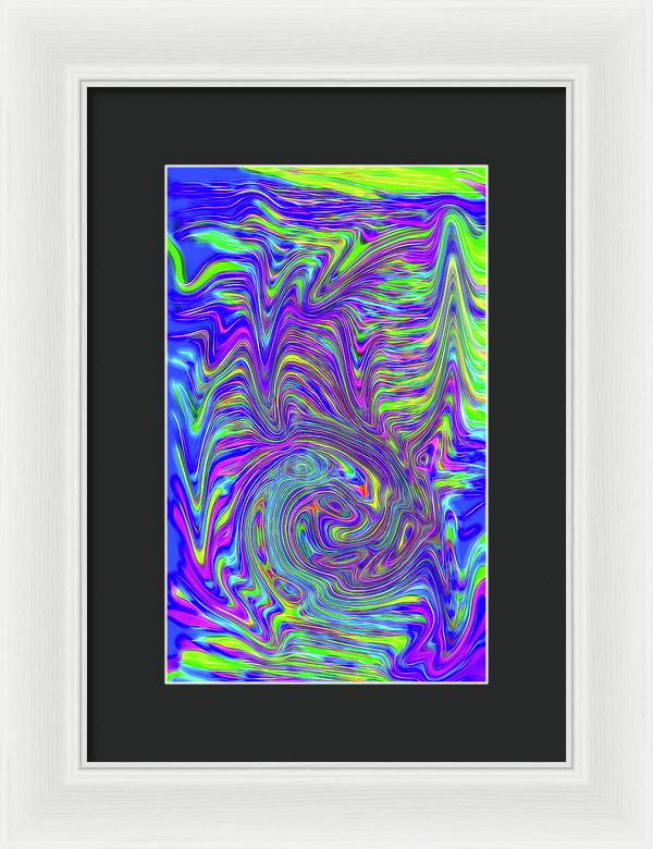 Abstract With Blue - Framed Print