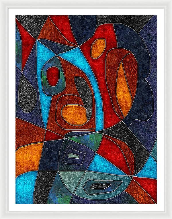Abstract With Heart - Framed Print