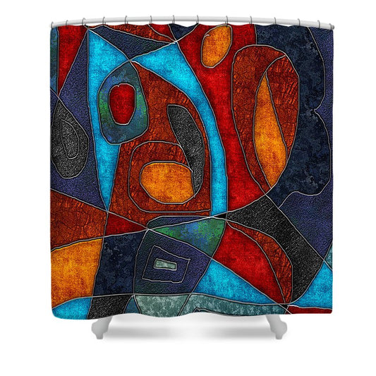 Abstract With Heart - Shower Curtain