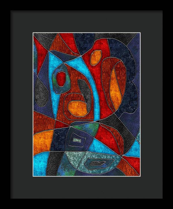Abstract With Heart - Framed Print