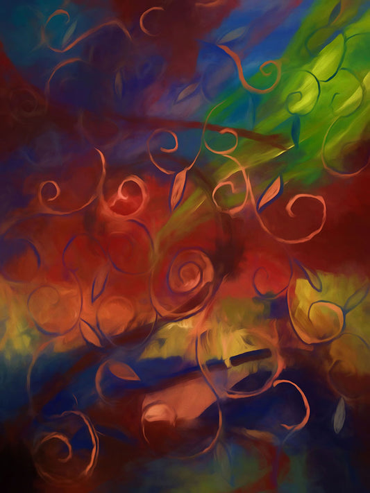 Abstract Fall Swirls Digital Image Download