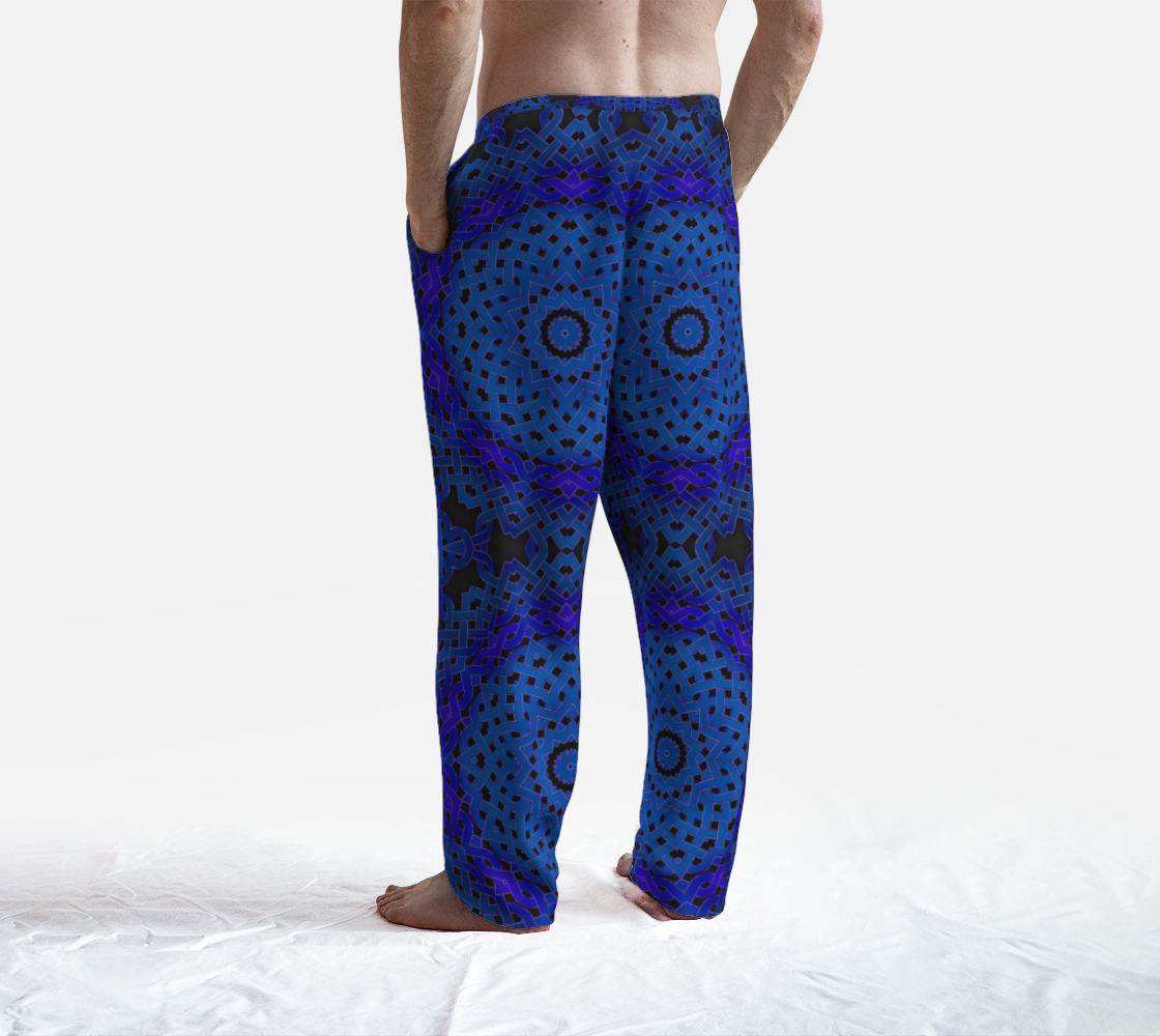 Blue Celtic Knot Kaleidoscope Lounge Pants