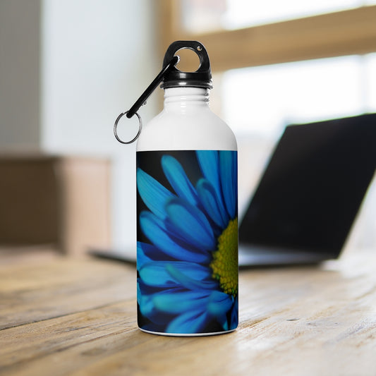 Blue Daisy Stainless Steel Water Bottle