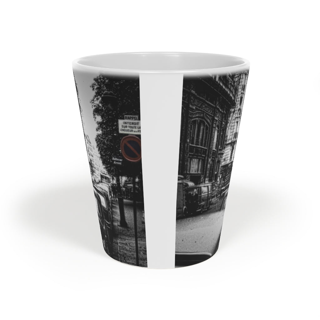 Paris Street 1967 Latte Mug, 12oz