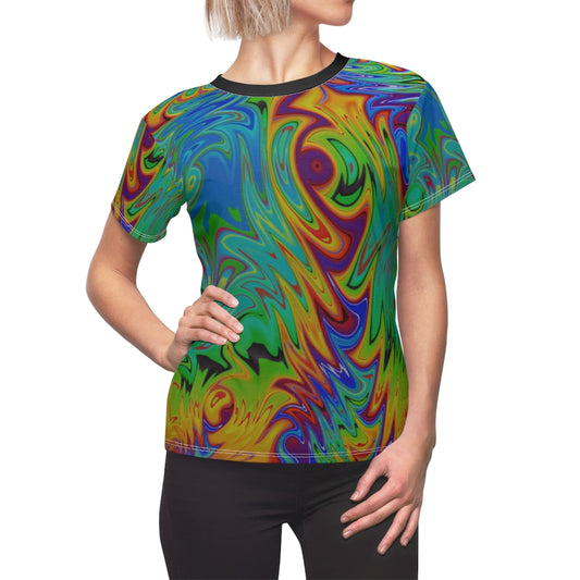 Rainbow Fractal Women's AOP Cut & Sew Tee