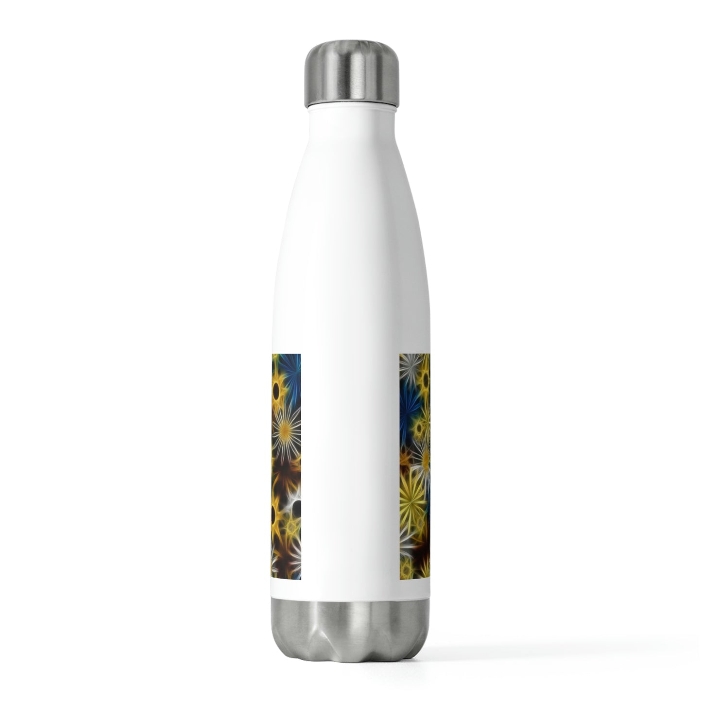 Blue and Yellow Glowing Daisies 20oz Insulated Bottle