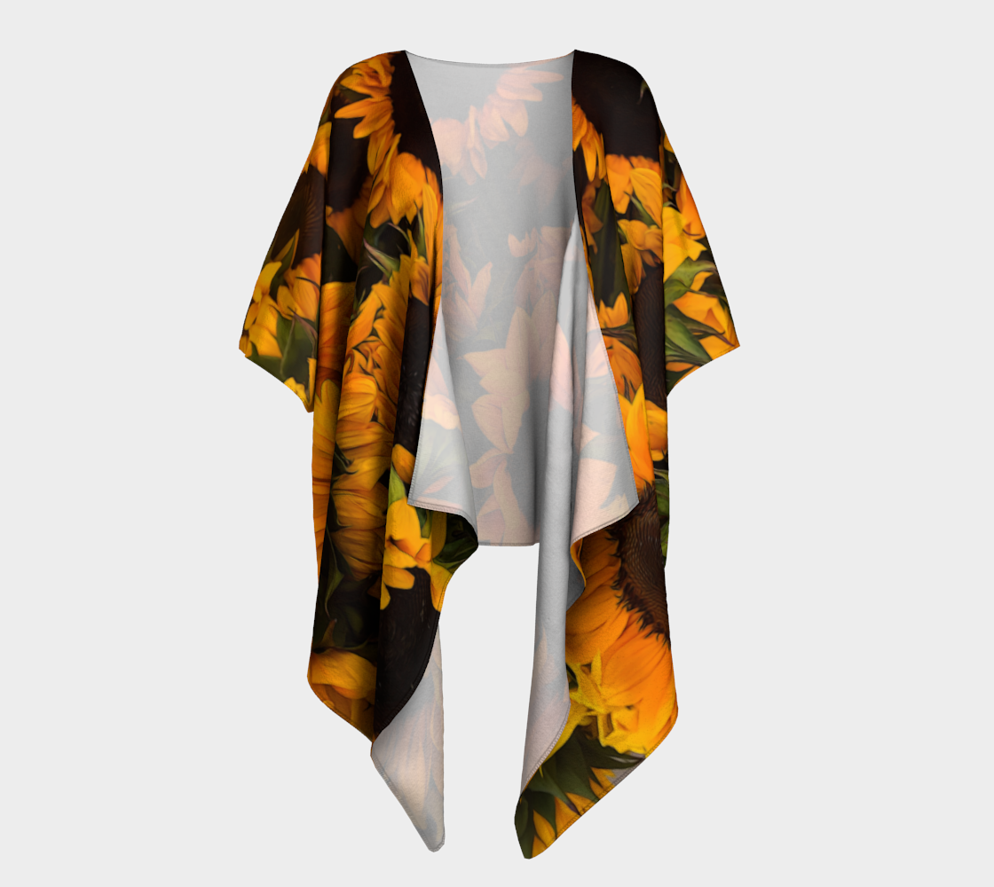 Sunflower Basket Draped Kimono