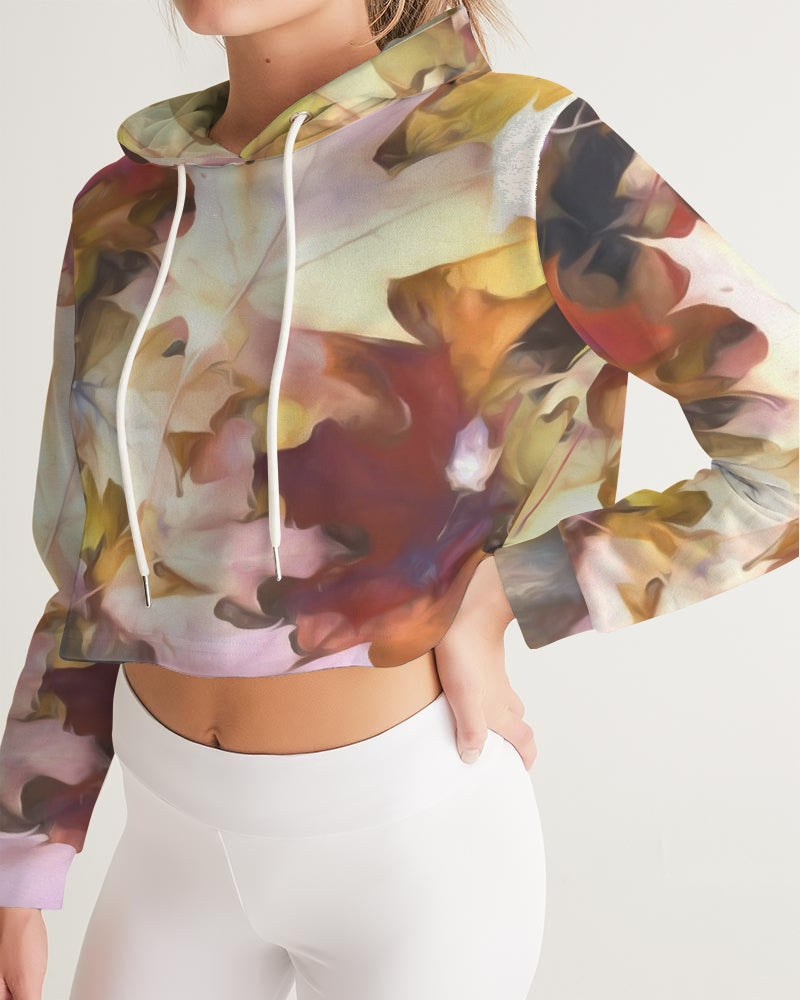 Fall Leaves Bright Women's Cropped Hoodie