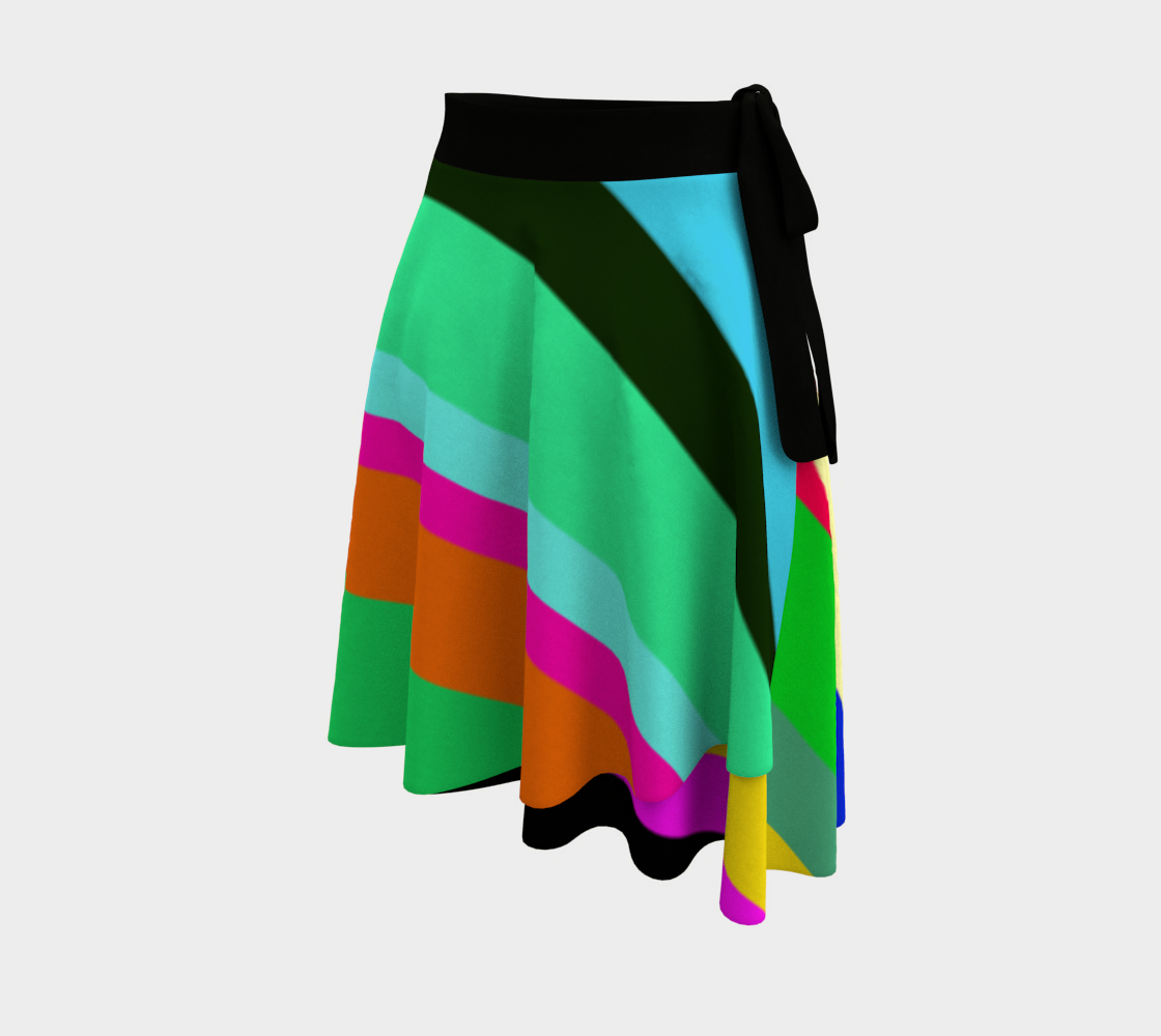 Stripes Interrupted Wrap Skirt