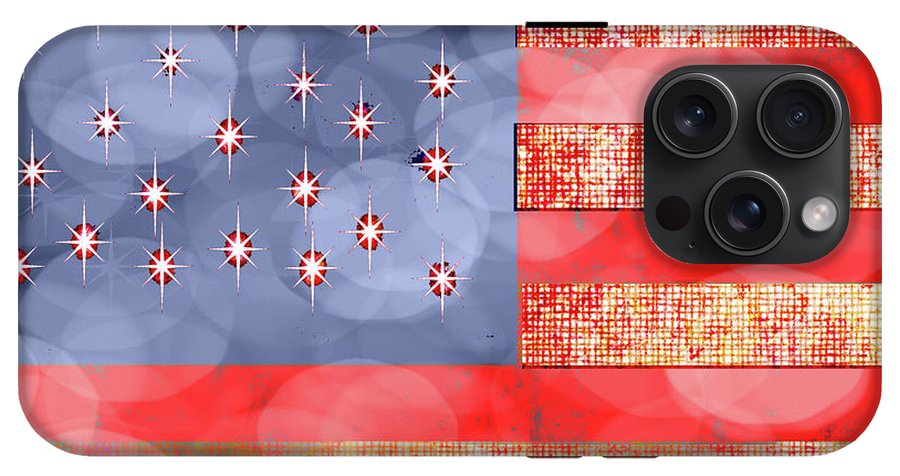American Flag in Bokeh - Phone Case