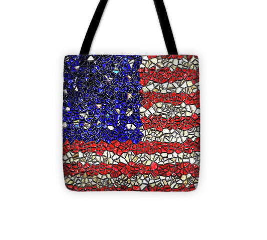 American Flag Mosaic - Tote Bag