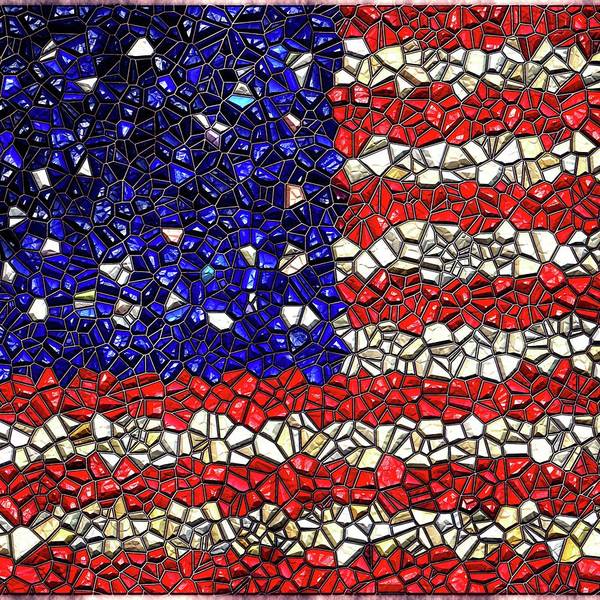 American Flag Mosaic - Art Print