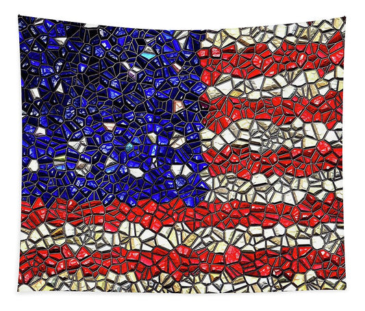 American Flag Mosaic - Tapestry