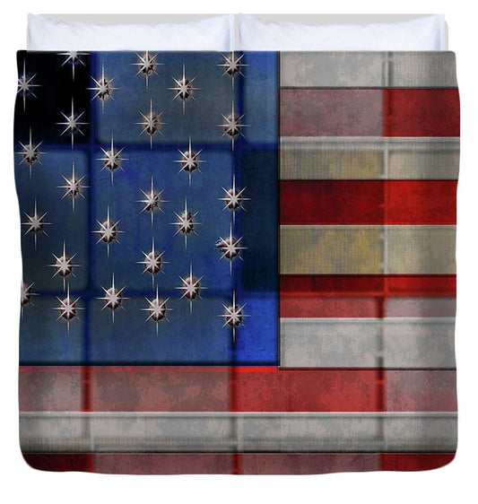 American Flag Quilt - Duvet Cover