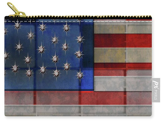 American Flag Quilt - Carry-All Pouch