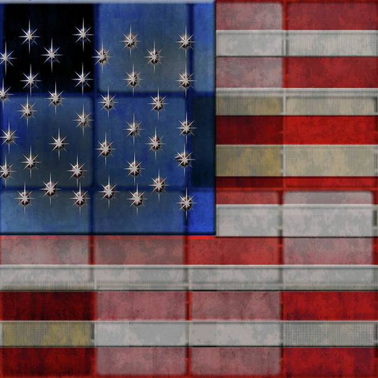 American Flag Quilt - Art Print