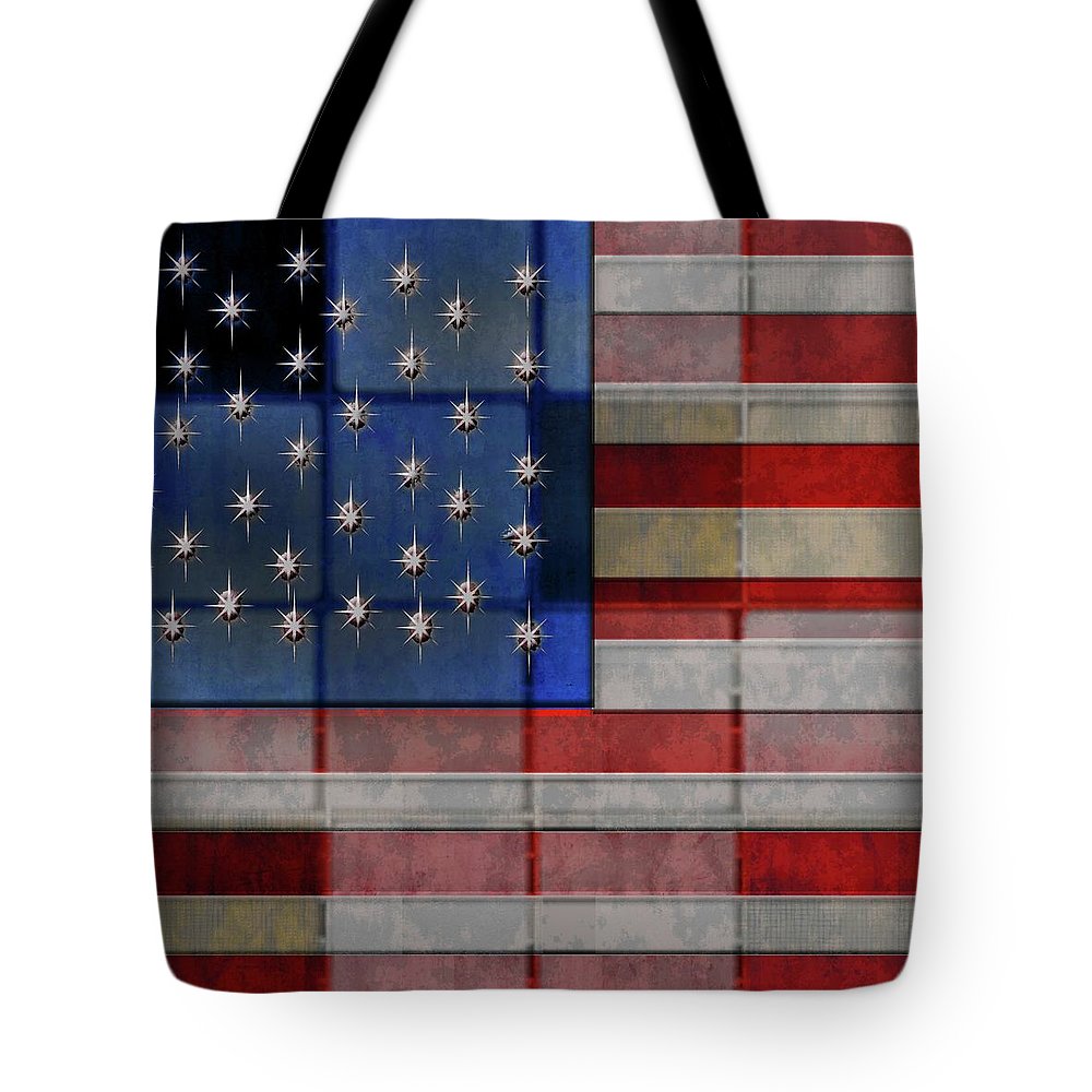 American Flag Quilt - Tote Bag