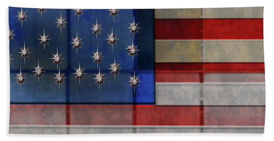 American Flag Quilt - Beach Towel