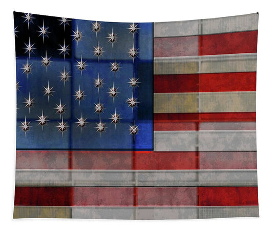 American Flag Quilt - Tapestry