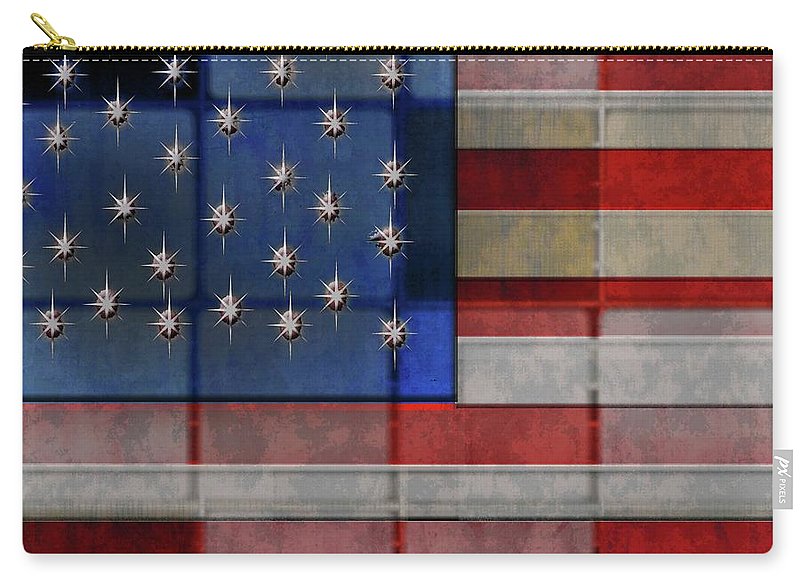 American Flag Quilt - Carry-All Pouch