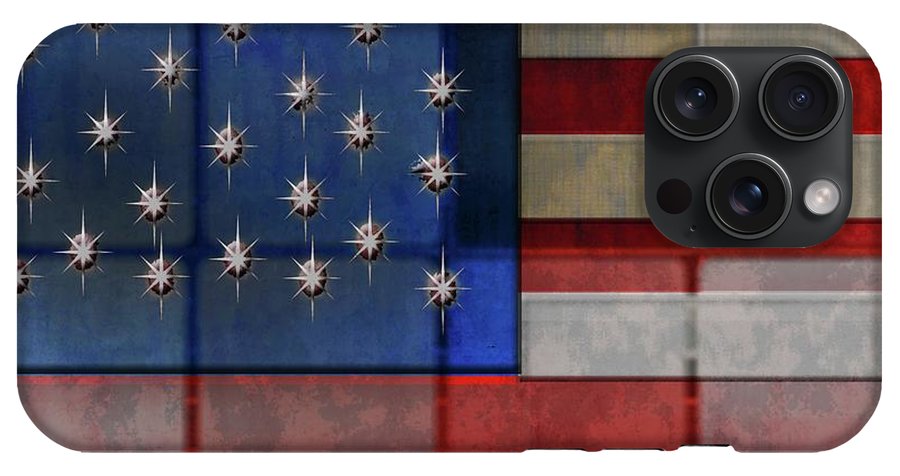 American Flag Quilt - Phone Case