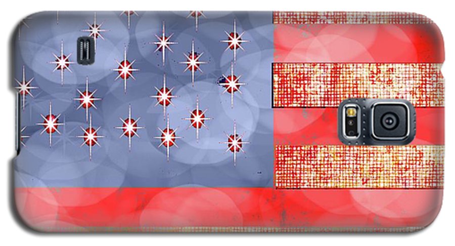 American Flag With Bokeh Lights - Phone Case