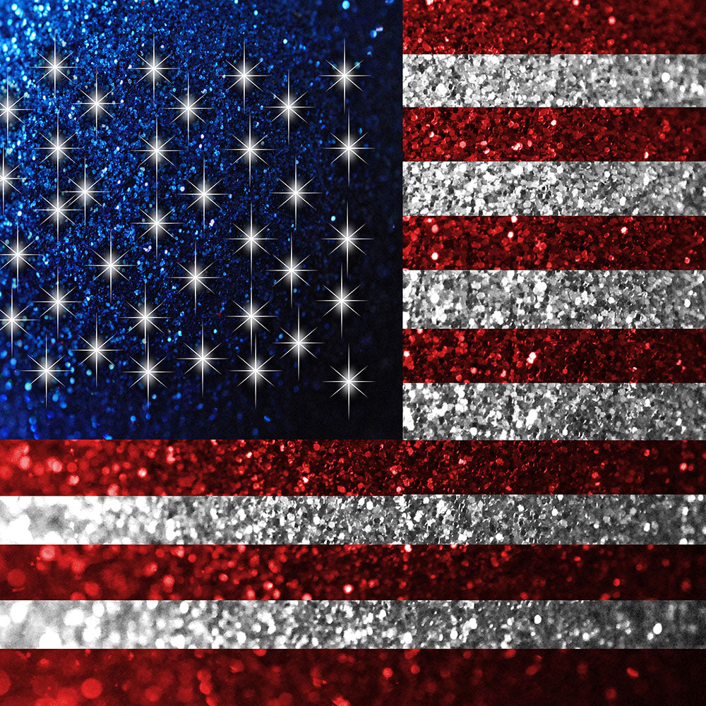 American Flag In Glitter Digital Image Download