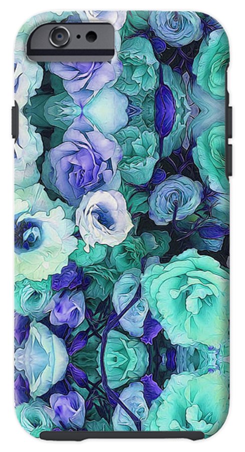 Aqua Flower Kaleidoscope - Phone Case