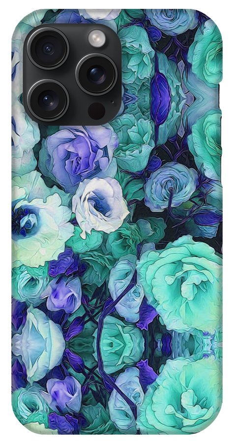 Aqua Flower Kaleidoscope - Phone Case