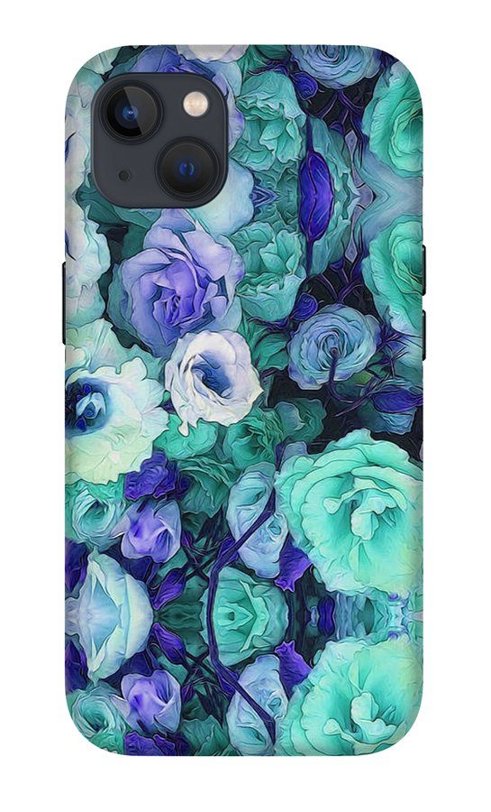 Aqua Flower Kaleidoscope - Phone Case