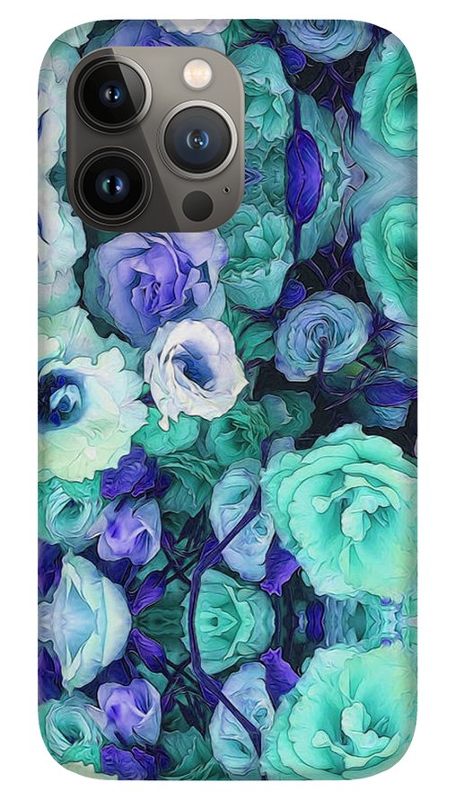 Aqua Flower Kaleidoscope - Phone Case