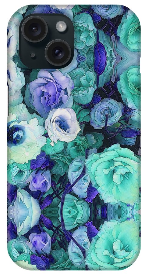 Aqua Flower Kaleidoscope - Phone Case