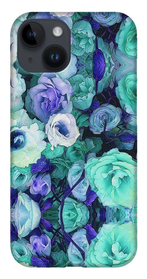 Aqua Flower Kaleidoscope - Phone Case