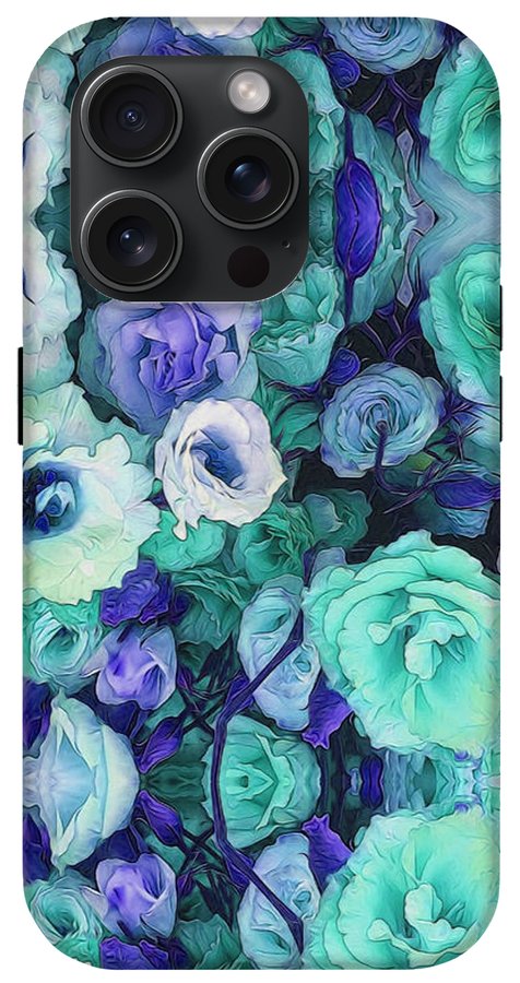 Aqua Flower Kaleidoscope - Phone Case