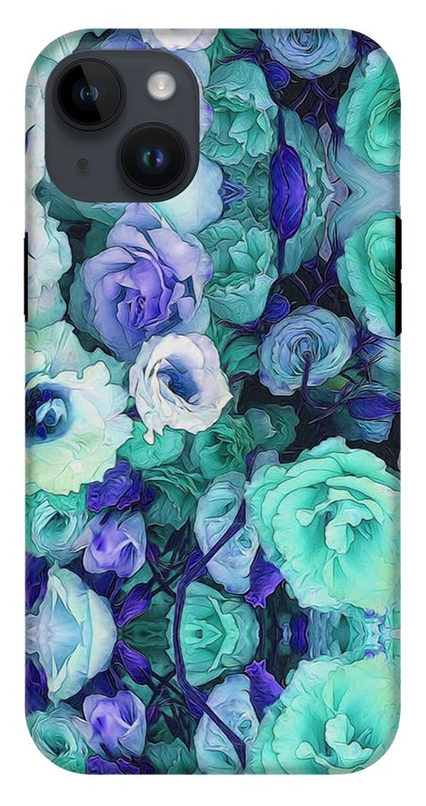 Aqua Flower Kaleidoscope - Phone Case