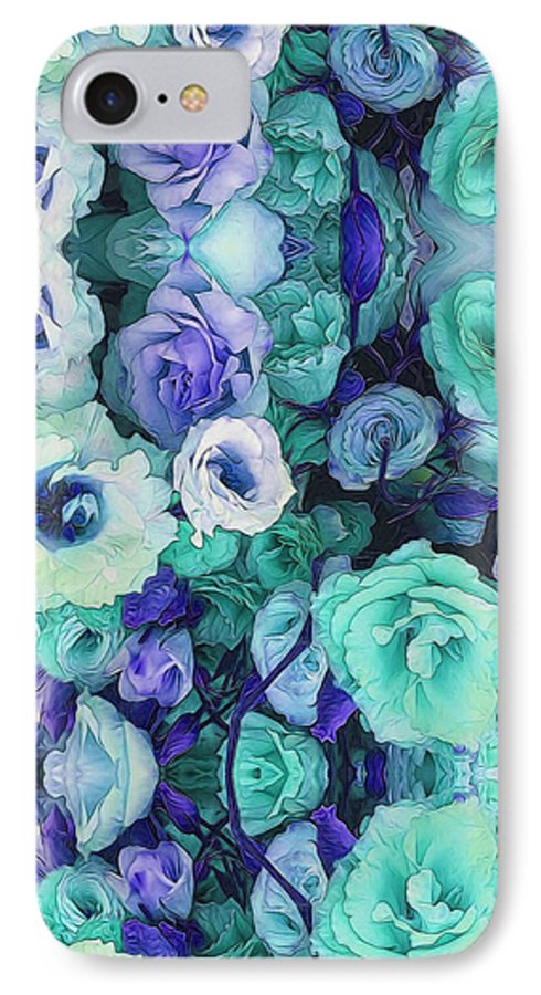 Aqua Flower Kaleidoscope - Phone Case