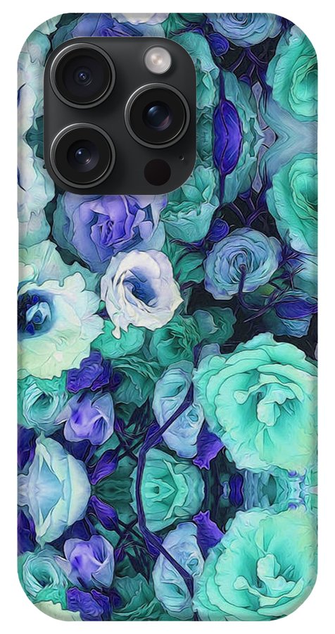 Aqua Flower Kaleidoscope - Phone Case