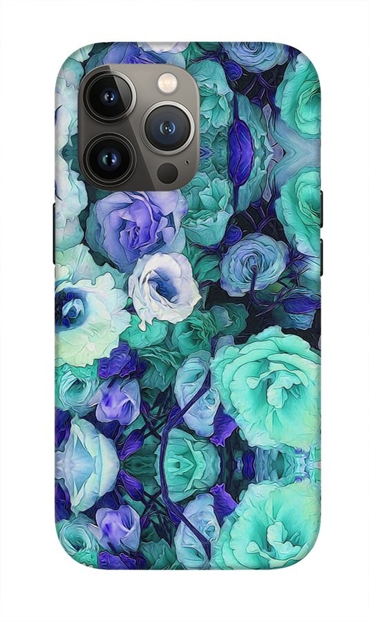 Aqua Flower Kaleidoscope - Phone Case