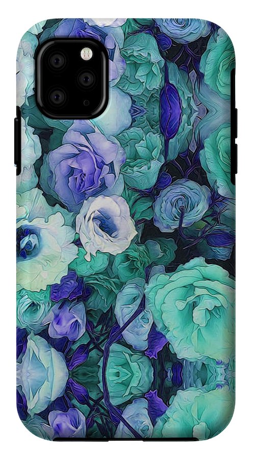 Aqua Flower Kaleidoscope - Phone Case